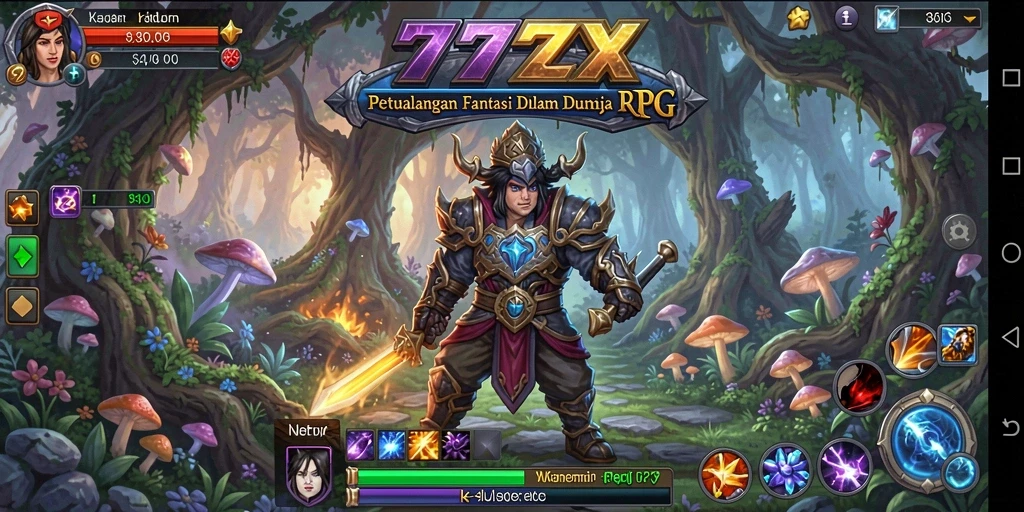 Tampilan gameplay RPG yang mendebarkan dan penuh aksi.