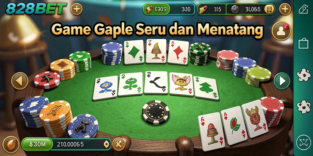 Tampilan gameplay Gaple yang seru dan interaktif.