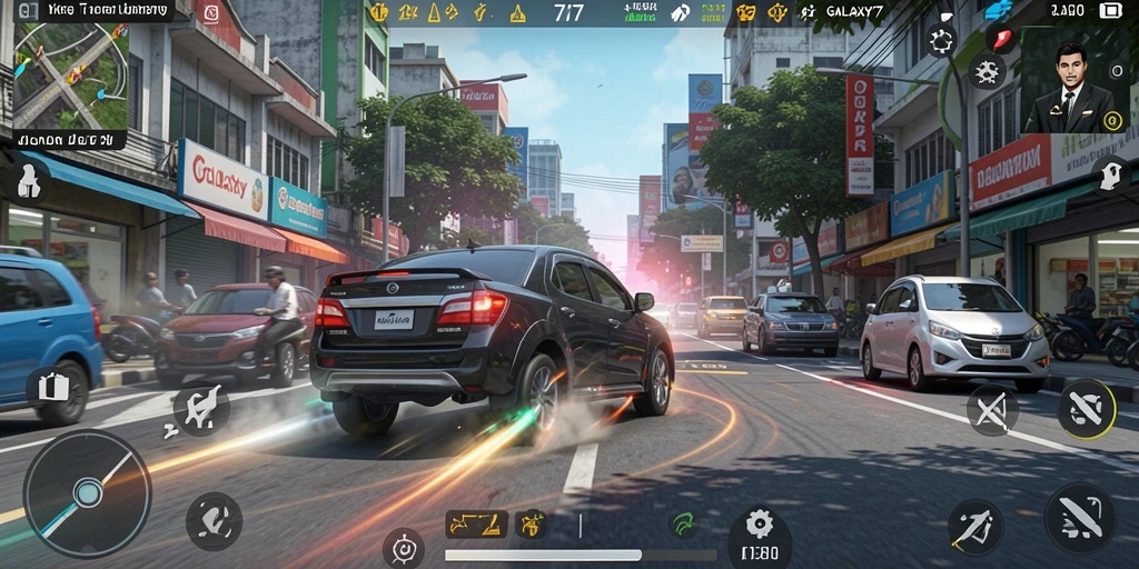 Gameplay seru balap motor di GALAXY77 dengan berbagai trek.