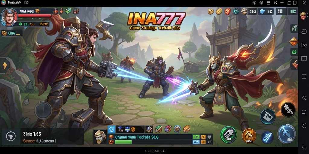 Tampilan gameplay menampilkan pertempuran strategis dalam INA777.
