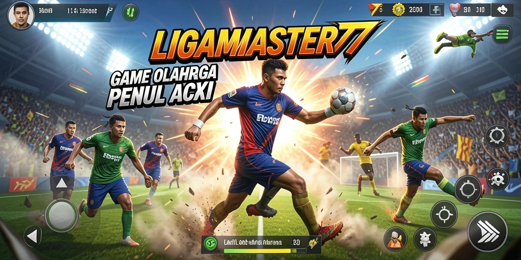 Tampilan menarik dari gameplay LIGAMASTER77 dalam kategori olahraga.