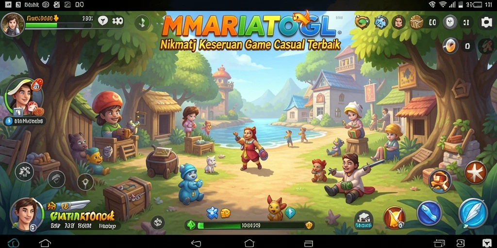 Tampilan permainan MARIATOGL dengan grafis cerah dan gameplay yang menarik.