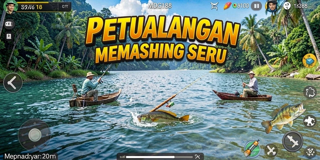 Screenshot gameplay MDG188 menampilkan aksi memancing yang menyenangkan.