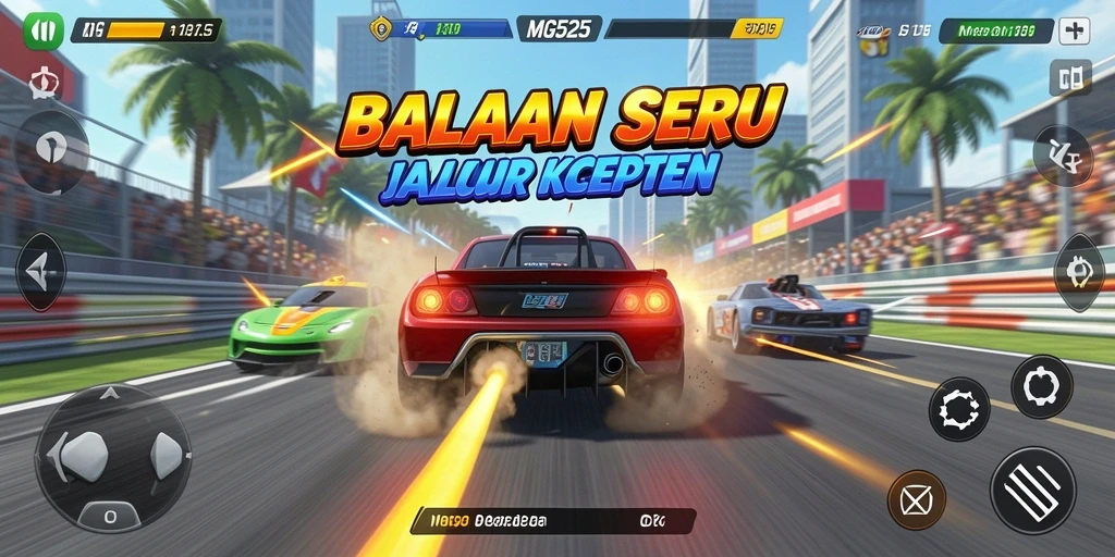 Tampilan gameplay MG525 yang menegangkan dan penuh adrenalin.