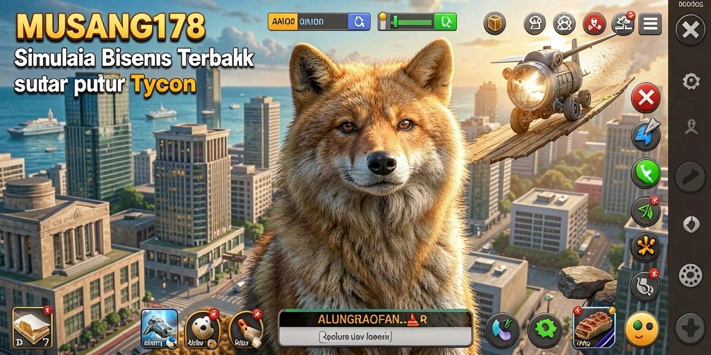 Tampilan menarik dan interaktif dari gameplay <strong>MUSANG178</strong> Tycoon.