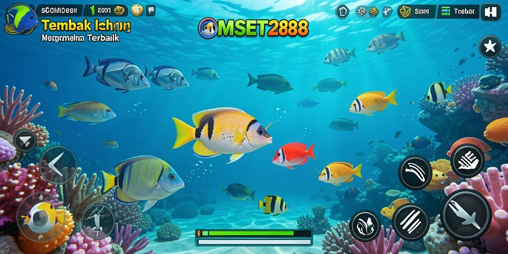 Screenshot OMSET288 menampilkan pengalaman bermain Tembak Ikan yang seru.