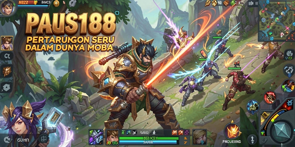 Gameplay seru PAUS188 dengan pertarungan tim yang dinamis.
