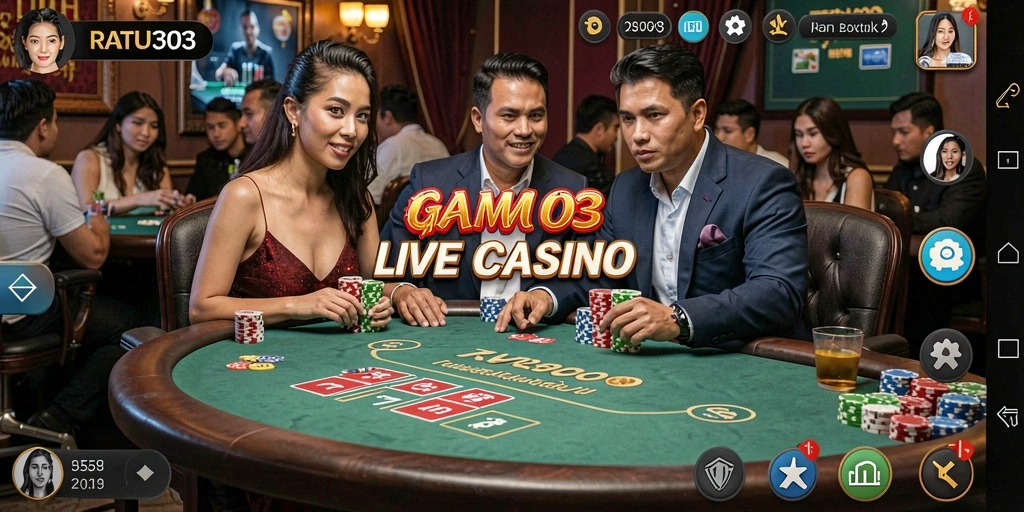 Tangkapan layar gameplay Live Casino yang seru di RATU303.