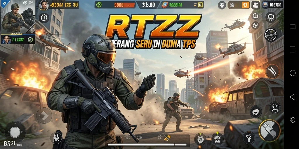 Gameplay seru dan mendebarkan di RTZZ dengan aksi TPS.