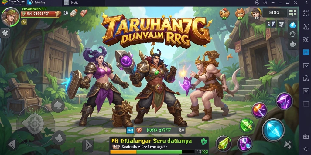 Tangkapan layar TARUHAN77 menunjukkan pertempuran epik dan petualangan seru di dunia RPG.