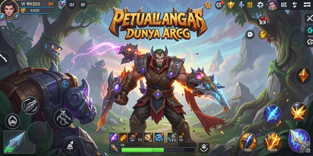 Screenshot gameplay WK888 menampilkan aksi seru dalam pertarungan ARPG.